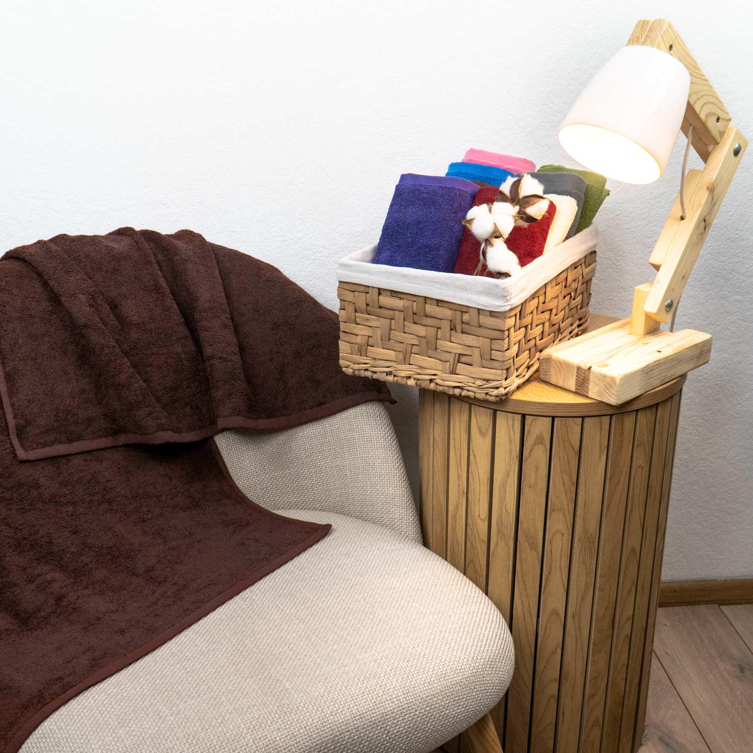 Набір рушників махрових GM Textile 50х90 см/70х140 см 2 шт. Коричневий (400k140i90-brown) - фото 7