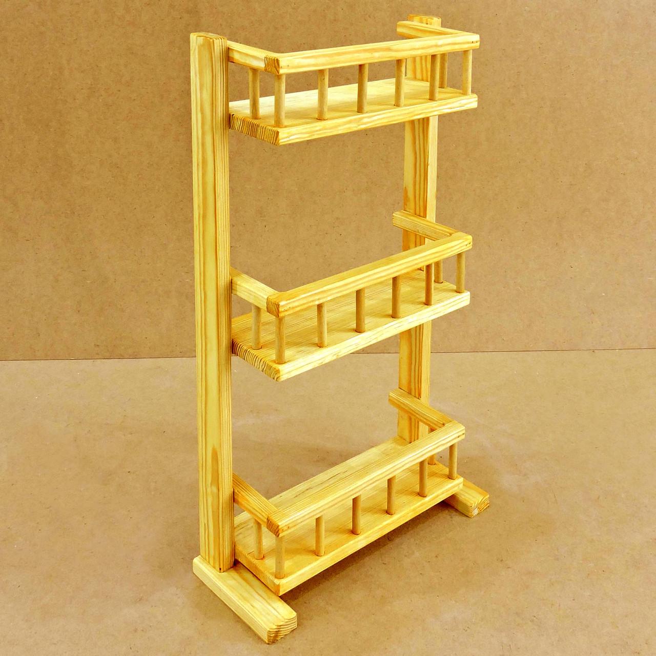 Полка настольная из дерева Караганда 3 Карри (ПСТ/030303)