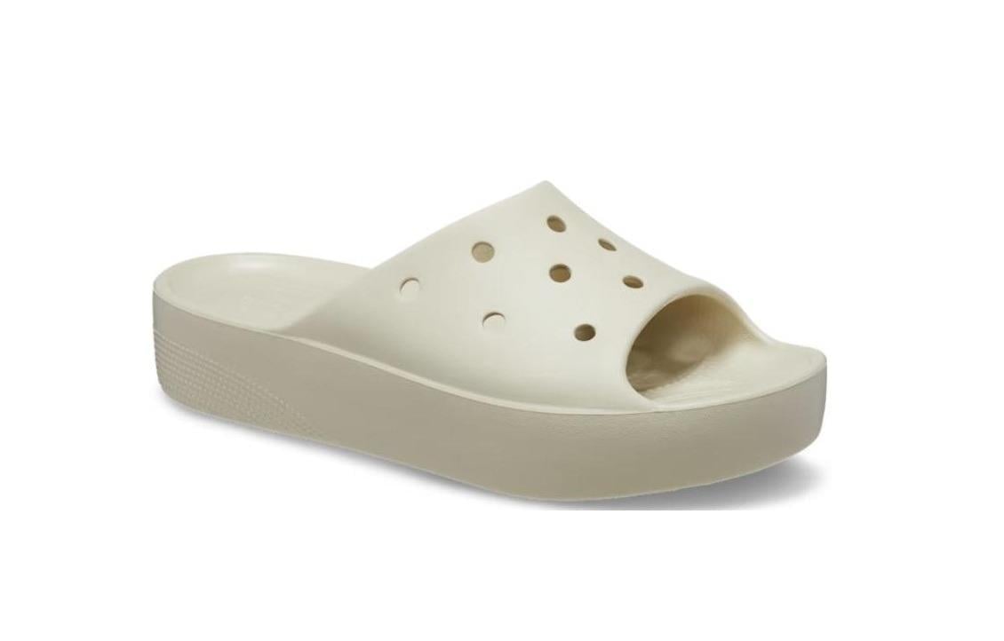 Шлепанцы женские Crocs Classic Platform Slide M8W10 р. 41 26,5 см Bone (208180)