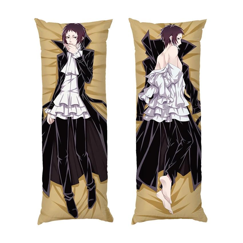 Подушка дакимакура Bungo Stray Dogs Akutagawa Ryuunosuke габардин 120х40 см (112340-1)