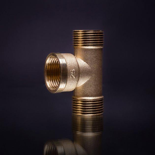 Тройник переходной Lexline К.0233-В 1" НВН усиленный латунь - фото 2