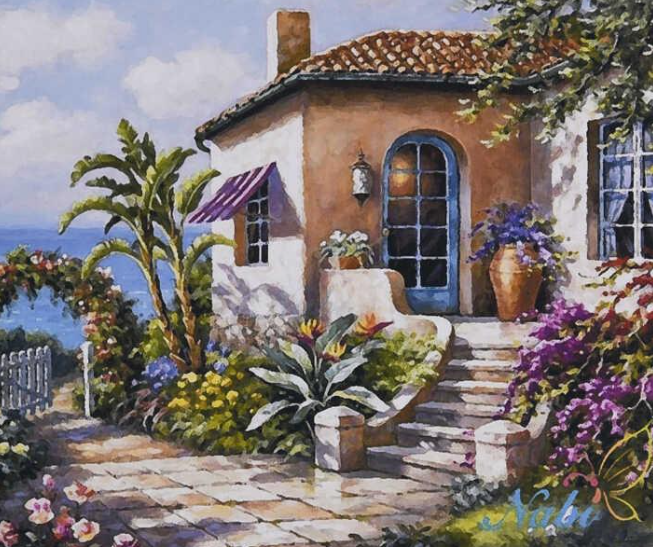 Картина по номерам TK Group 30393 30 Загородный домик 40х30 см (110367)