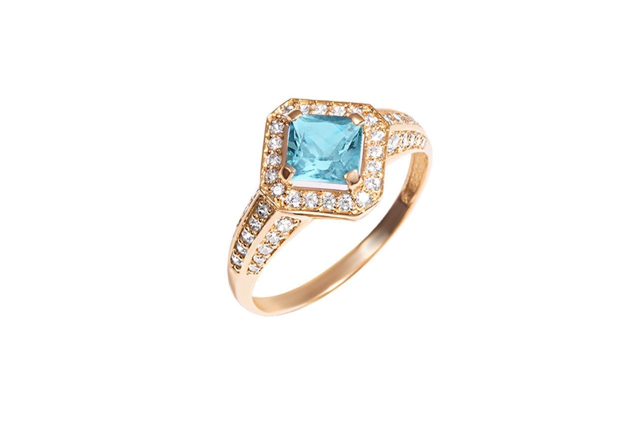 Кольцо из красного золота с топазом и фианитами K-0441 р. 15 (2673945523) Кольцо из красного золота с топазом и фианитами K-0441 р. 15 (2673945523)