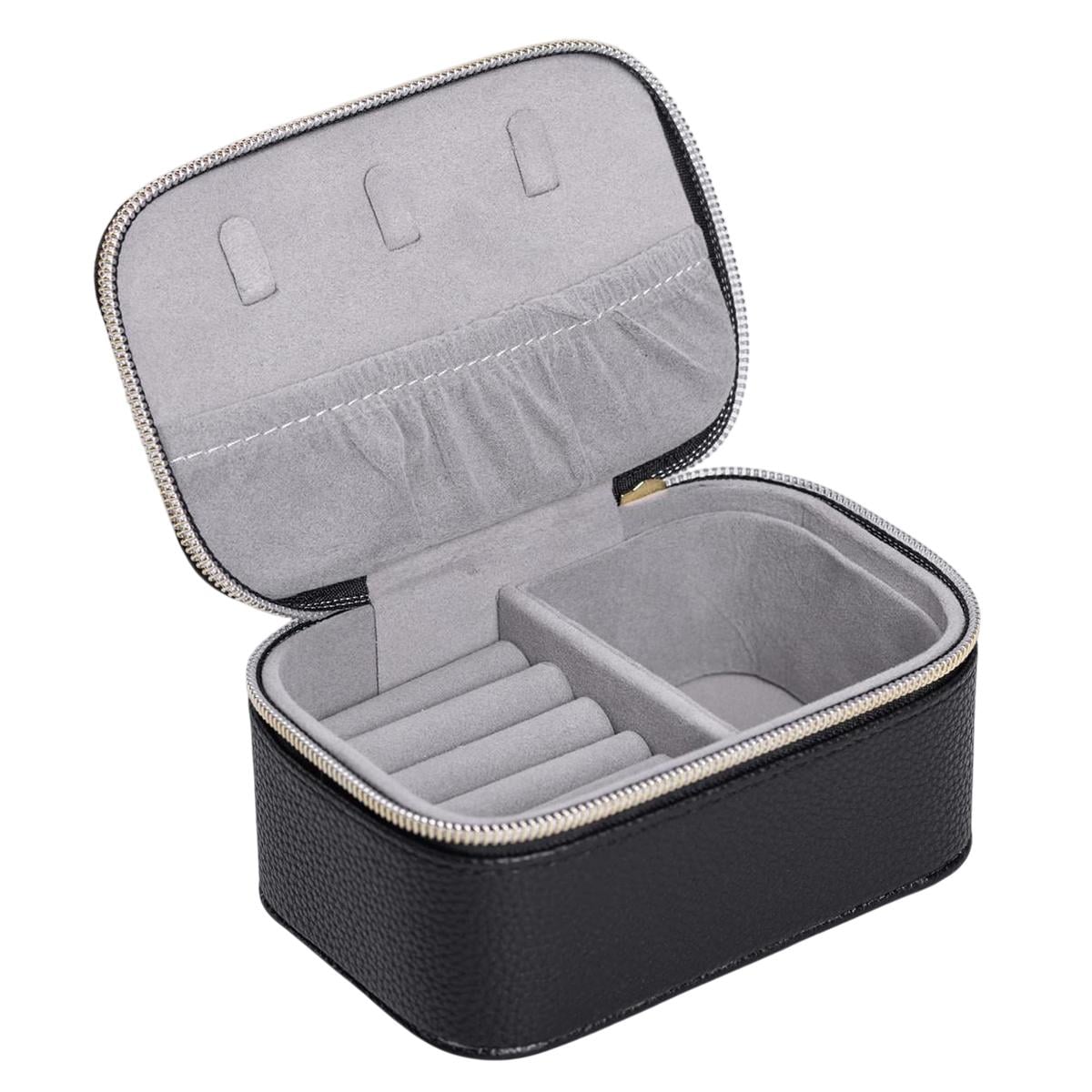 Шкатулка для украшений на молнии 13х9х6 см Черный (HP-5-26B)