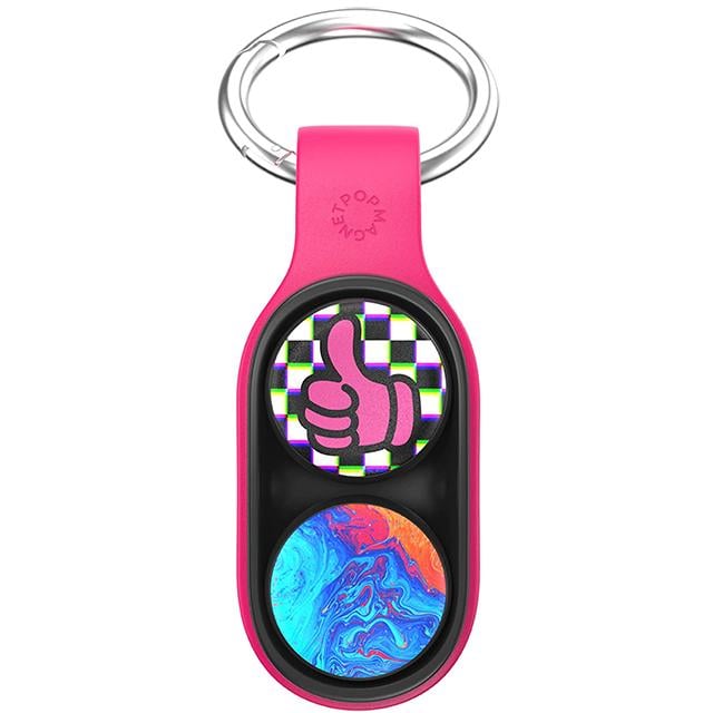 Игрушка антистресс детская развивающая Kayfovo Pop Puck Fidget эластичная с выскакивающей трубкой Pink (A2PNK)