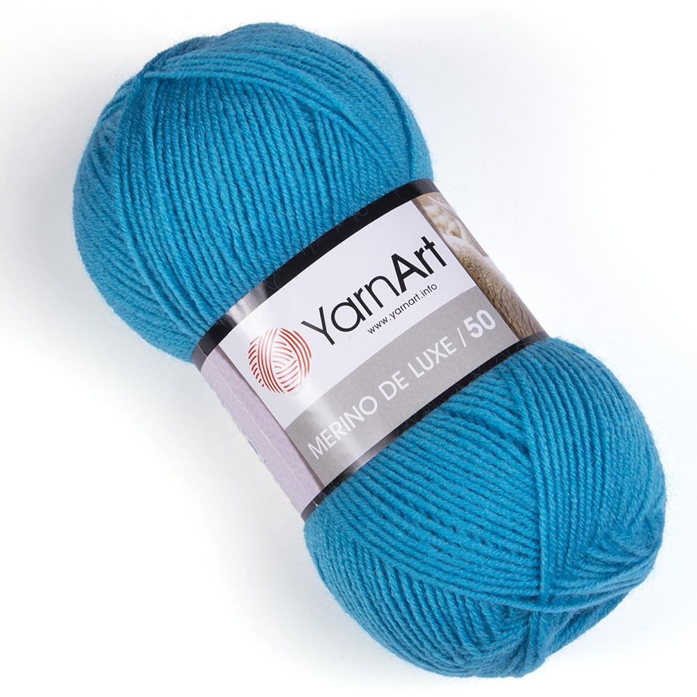 Пряжа YarnArt Merino De Luxe 235 Бірюза (6048)