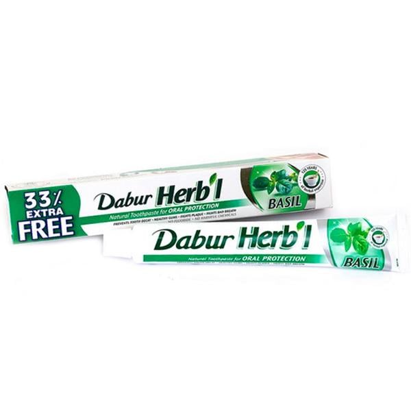 Зубная паста Dabur Herb'l Basil Toothpaste аюрведическая с базиликом 100 г (43634032)