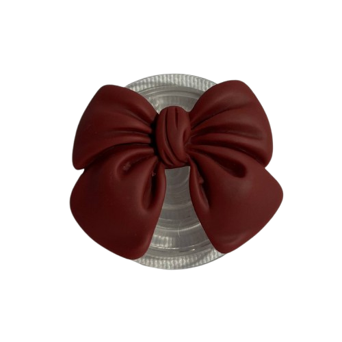 Попсокет Бант тримач для телефону розкладний клеїться 4х4 см Бордо (1320)