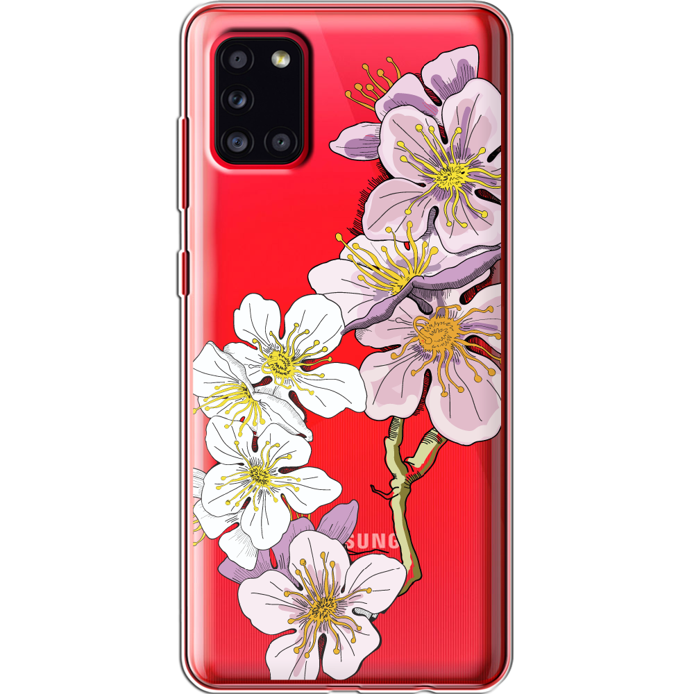 Чехол Boxface Samsung A315 Galaxy A31 Cherry Blossom Прозрачный силикон (39470-cc4-39470)