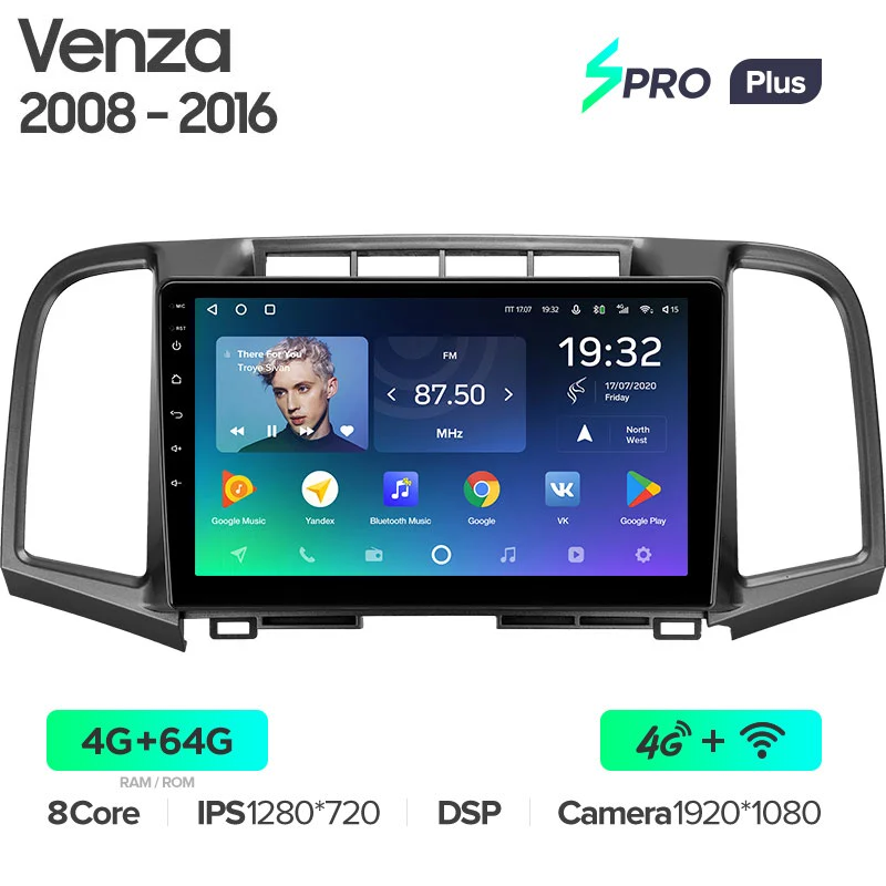 Автомагнітола штатна Teyes для Toyota Venza 2008-2016 Android SPRO-PLUS 4+64G Wi-Fi (1464271755) - фото 2