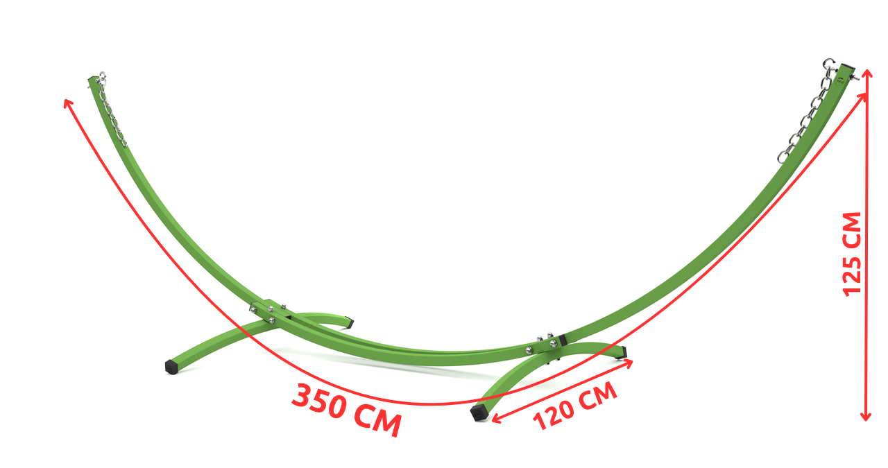 Стойка для двухместного гамака WCG металлическая с креплением для дома/дачи/сада Салатовый (WCGR-LM1) - фото 12