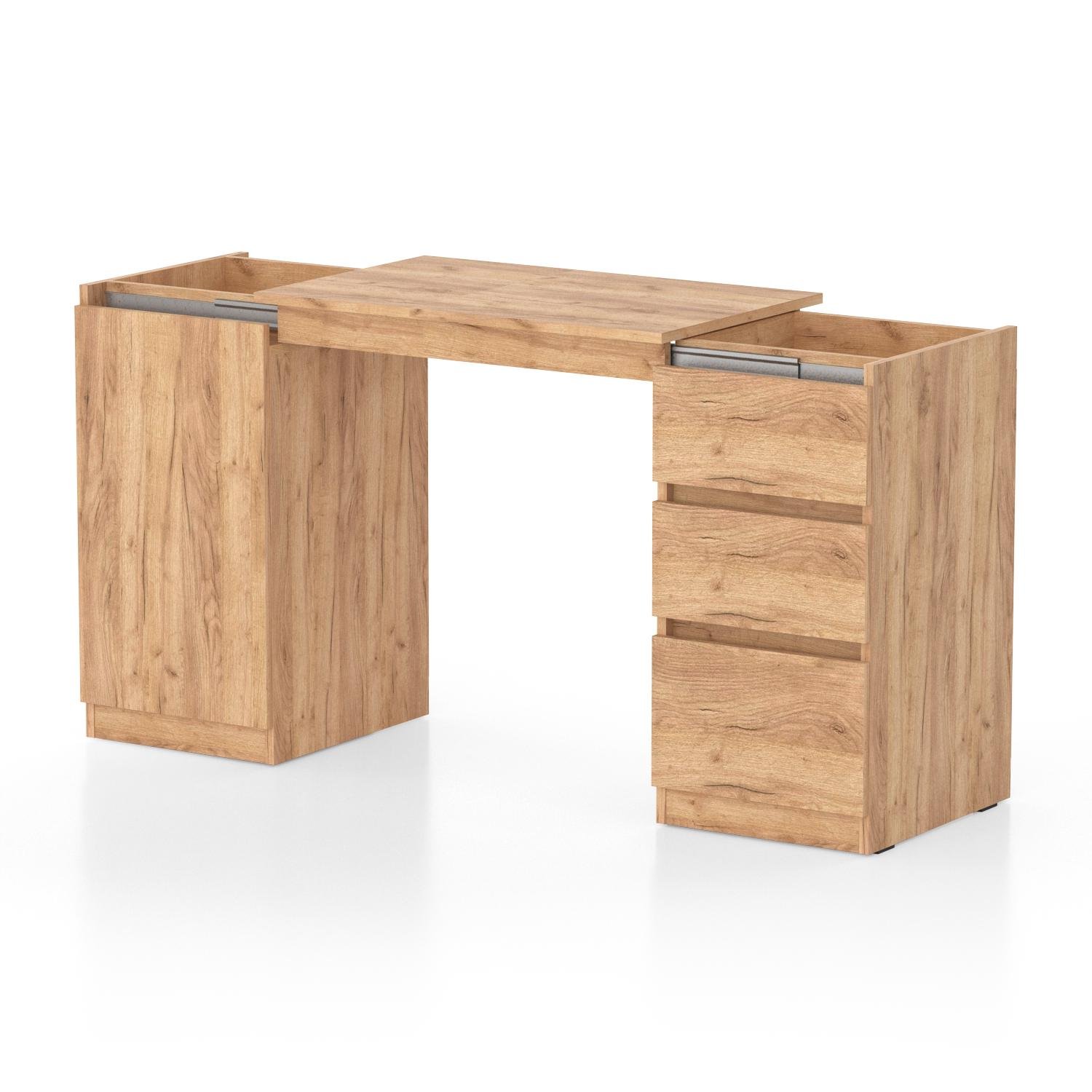 Стіл-комод трансформер М-13 розсувний Дуб крафт золотий