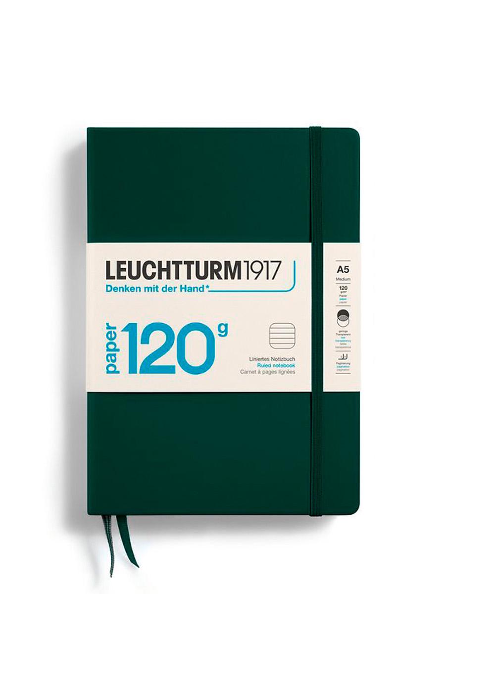 Блокнот Leuchtturm1917 120G Edition средний линия Forest Green (370342) - фото 1