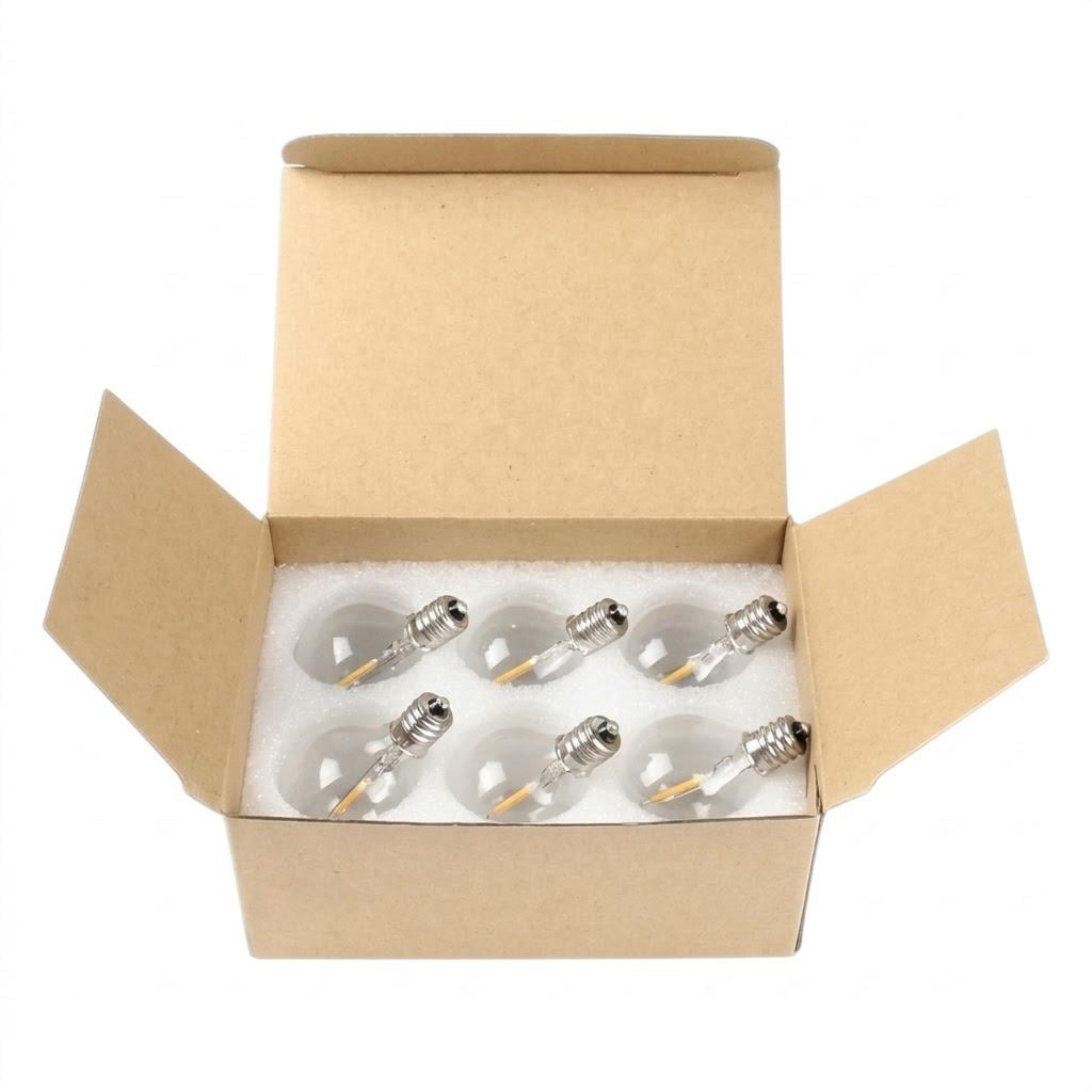 Комплект ламп декоративних BRIMAX G40 LED Filament Bulb E12 2200K 6 шт. Комплект ламп декоративних BRIMAX G40 LED Filament Bulb E12 2200K 6 шт.