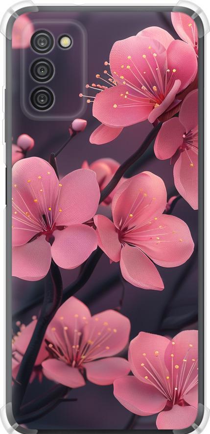 Чехол на Samsung Galaxy A03s A037F Пурпурная сакура (6075sp-2381-42517)