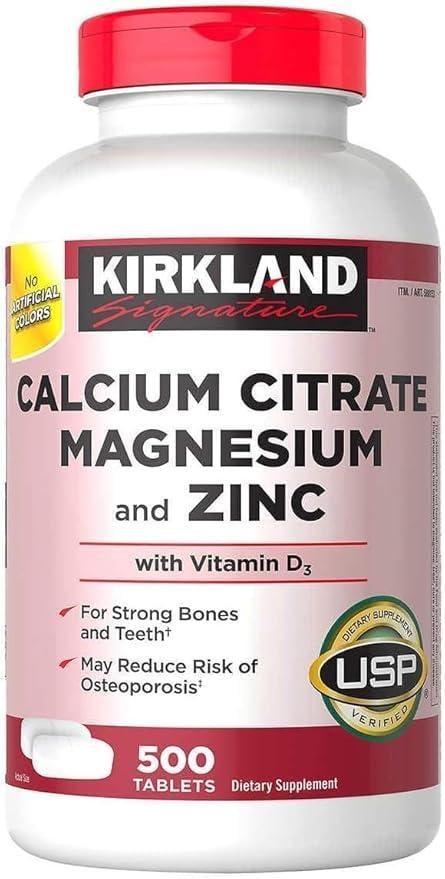 Биодобавка Кальций/магний/цинк и витамин D3 Kirkland Signature Calcium Citrate Magnesium and Zinc with Vitamin D3 500 (2509860388)