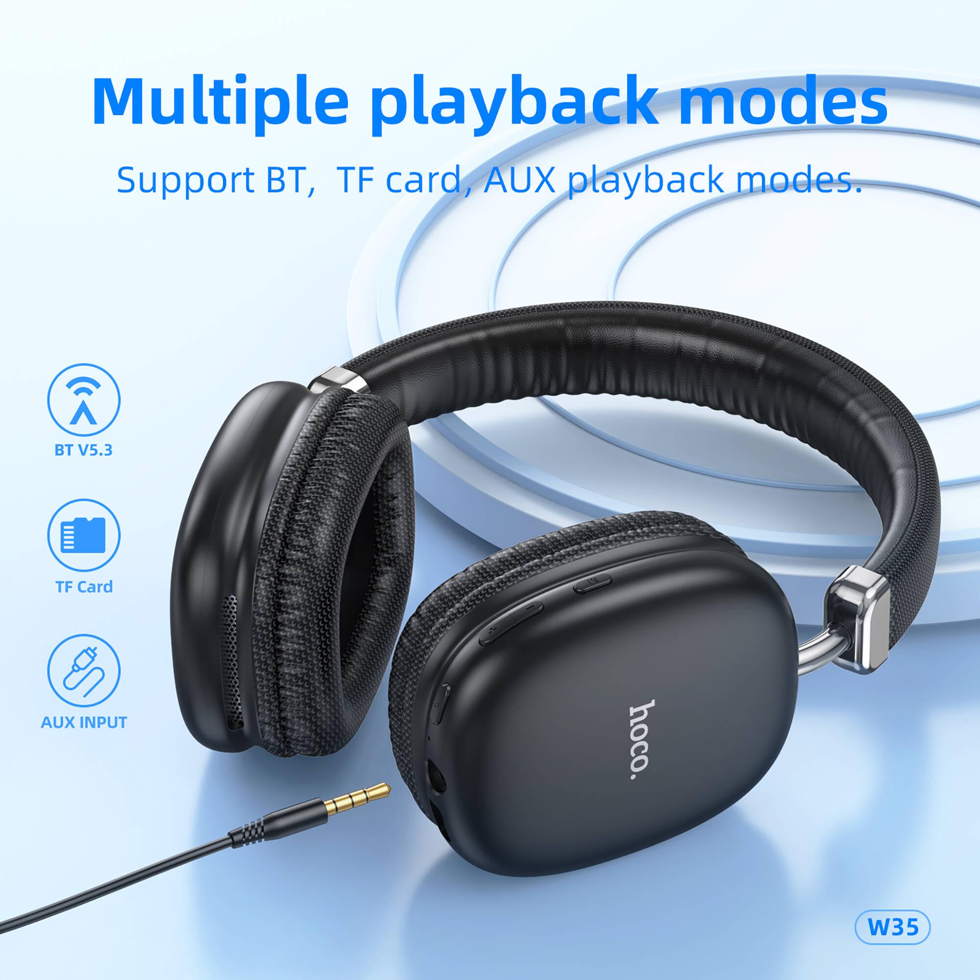 Навушники Hoco W35 BT V5.3 Black (21595690) - фото 4