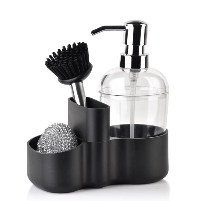 Кухонный диспенсер Basic Kitchen с щеткой и проволочной губкой 480 мл (35937)