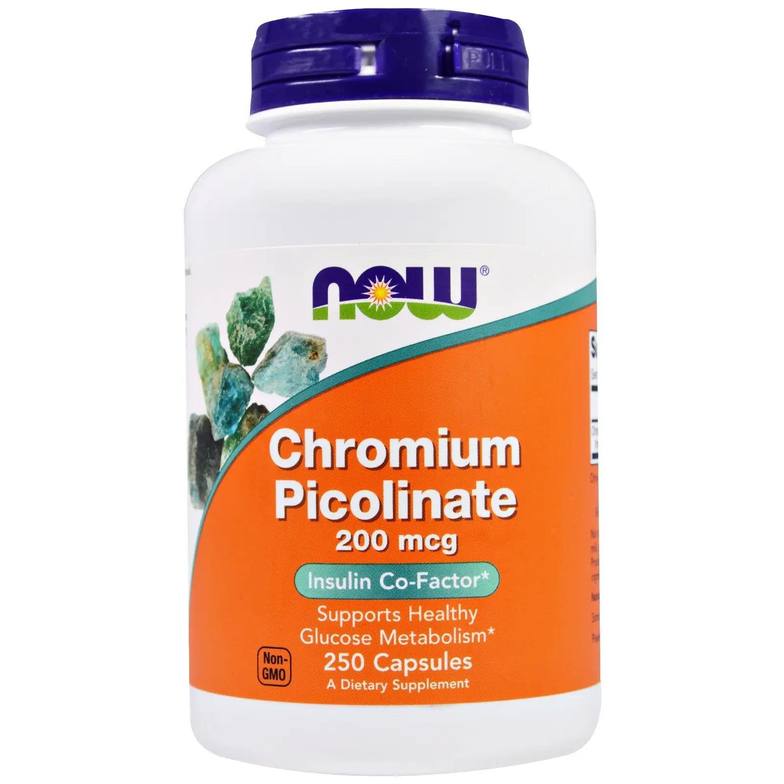 Микроэлемент Хром NOW Foods Chromium Picolinate 200 mcg 250 Caps