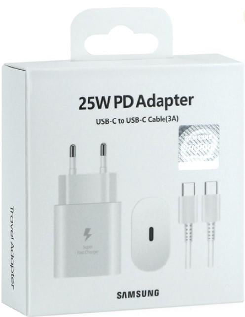 Комплект швидкої зарядки для Samsung 25W USB-C з кабелем Type-C to Type-C (AWN-00146) - фото 3 Комплект швидкої зарядки для Samsung 25W USB-C з кабелем Type-C to Type-C (AWN-00146) - фото 3