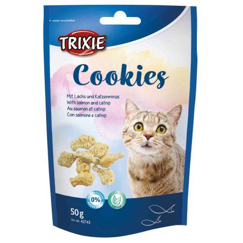 Печиво для кішок Trixie Cookies з лососем і котячою м'ятою 50 г