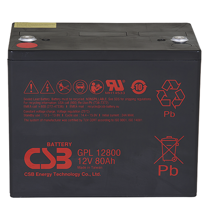 Батарея аккумуляторная CSB GPL12800 12V 80Ah