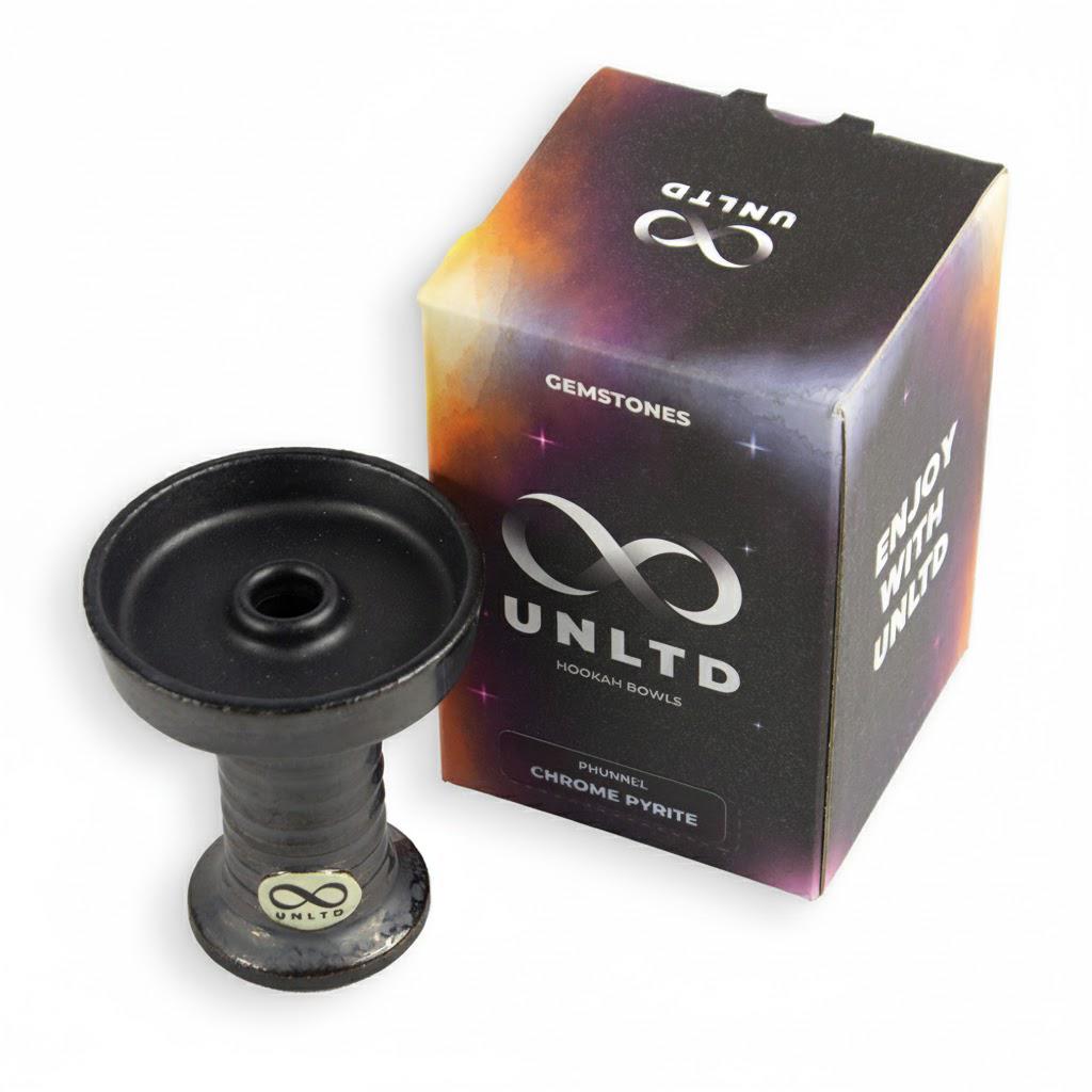Чаша для кальяна глиняная UNLTD Phunnel Chrome Pyrite Черный Чаша для кальяна глиняная UNLTD Phunnel Chrome Pyrite Черный