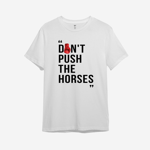 Футболка мужская JHK с принтом "Don't Push The Horses" XS Белый (1084374248-2) Футболка мужская JHK с принтом "Don't Push The Horses" XS Белый (1084374248-2)