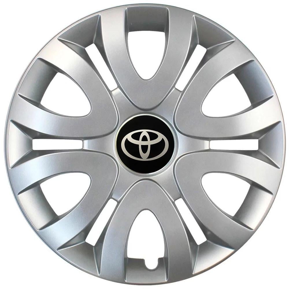 Колпаки SJS 330 с логотипом Toyota R15 4 шт. Серебристый (2654558656)