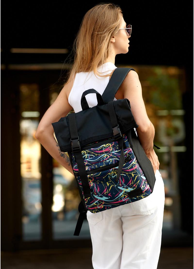 Рюкзак жіночий Sambag RollTop Abstract 41х30х16 см (24238707) - фото 6 Рюкзак жіночий Sambag RollTop Abstract 41х30х16 см (24238707) - фото 6