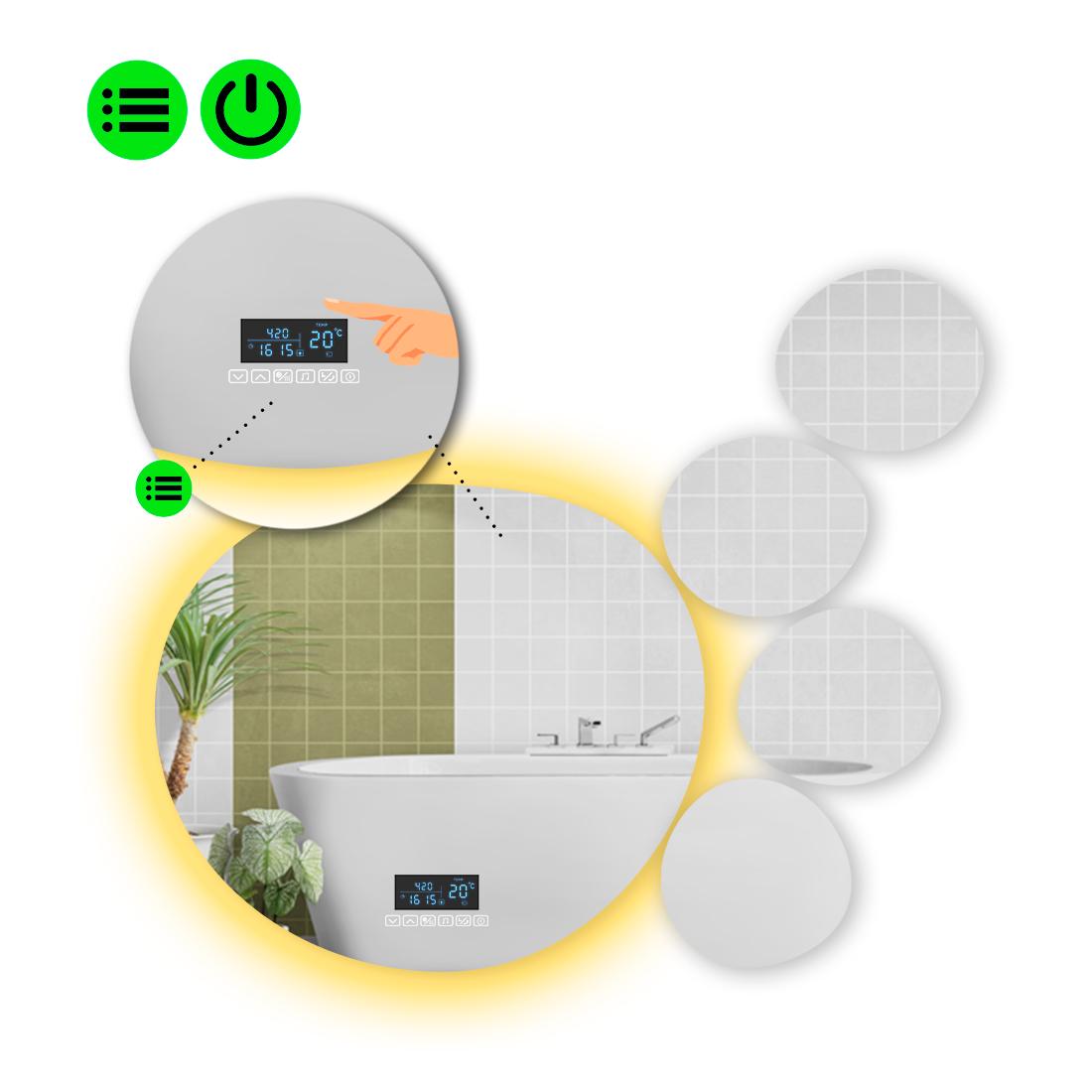 Зеркало с LED подсветкой Acqua 2 с Smart-блоком 100x100 см (8995010)