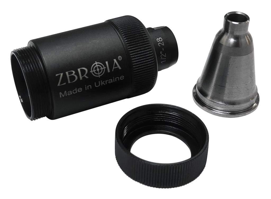 Пламегаситель Zbroia для AR-15 кал. 223 Rem 5,56/45 1/2" 28 UNEF (zbZ8.5.16.002) - фото 2 Пламегаситель Zbroia для AR-15 кал. 223 Rem 5,56/45 1/2" 28 UNEF (zbZ8.5.16.002) - фото 2