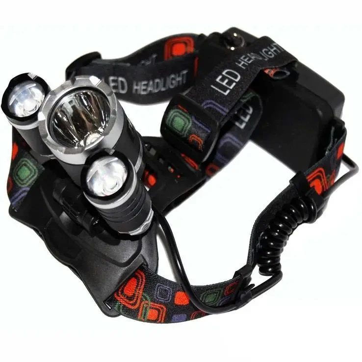Ліхтарик налобний High Power HeadLamp 3xCree T6 3 LED на акумуляторах (TO10)