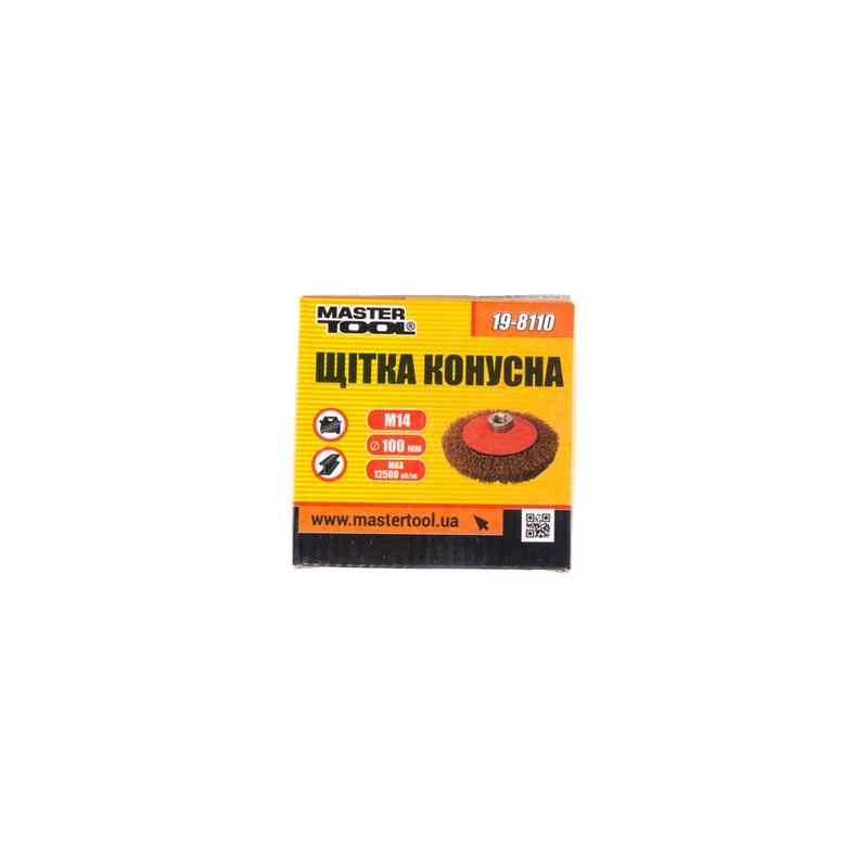 Щетка конусная Mastertool из латунированной рифленой проволоки 100 м (19-8110)
