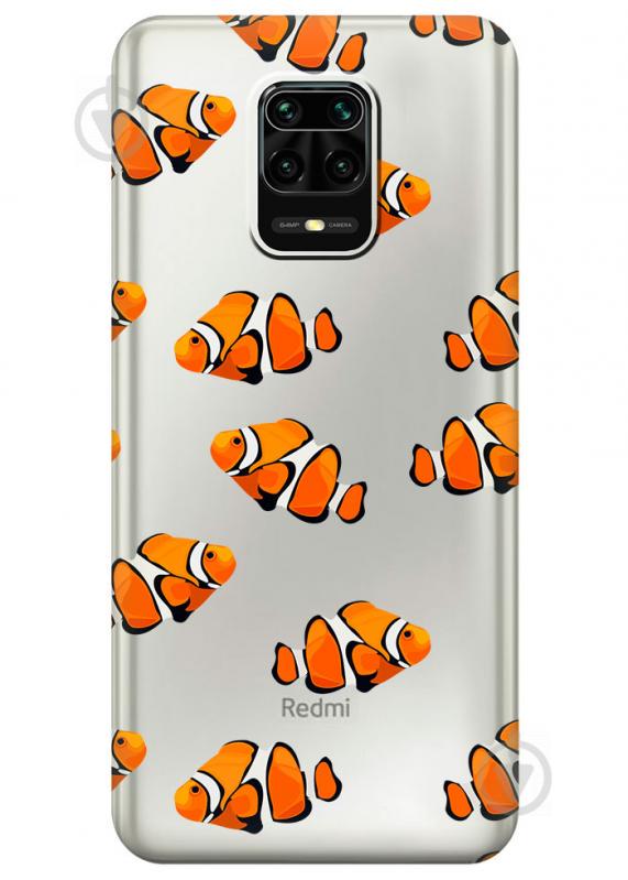 Прозрачный силиконовый чехол iSwag для Xiaomi Redmi Note 9S с рисунком - Рыбки (M1688) Прозрачный силиконовый чехол iSwag для Xiaomi Redmi Note 9S с рисунком - Рыбки (M1688)