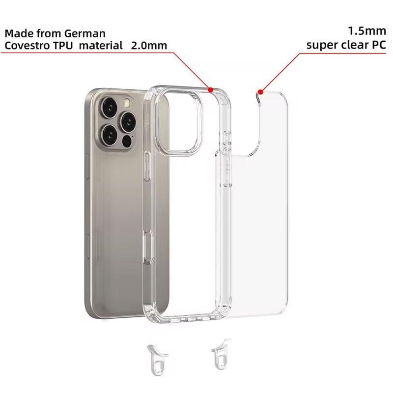 Протиударний Чохол TPU Transparent with Straps для Apple iPhone 12 Pro Max (6.7") Grey - фото 4