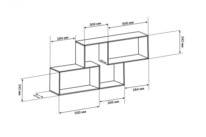 Полиця Еверест Венге темний/Дуб молочний (26754216) - фото 5 Полиця Еверест Венге темний/Дуб молочний (26754216) - фото 5