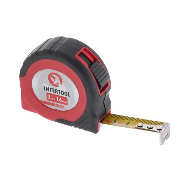 Рулетка Intertool MT-0403 с фиксатором 3 м 16 мм (10194229)