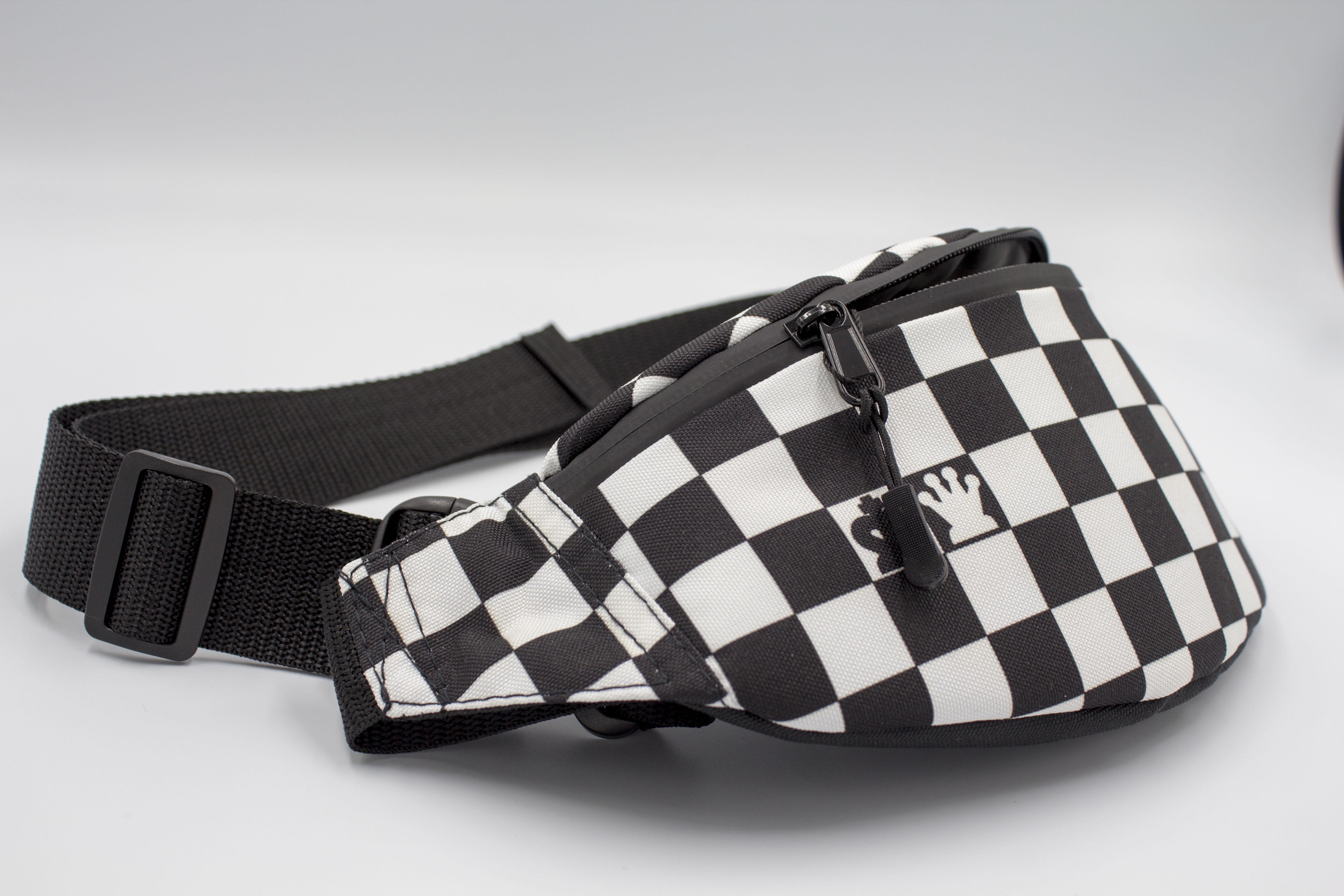 Сумка бананка Клітинка Чорний (BT-037) - фото 7 Сумка бананка Клітинка Чорний (BT-037) - фото 7