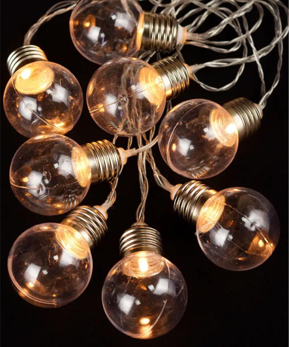 Светодиодная гирлянда лампочки 4 см 12LED 5 м 220 В Теплый белый - фото 6 Светодиодная гирлянда лампочки 4 см 12LED 5 м 220 В Теплый белый - фото 6