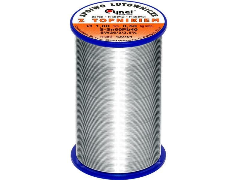 Припой Cynel с флюсом 1,0 мм 500 г (Sn60Pb40-SW26)