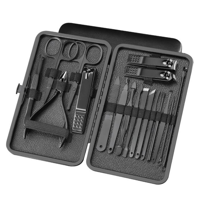 Набір для манікюру та догляду за обличчям у кейсі 18 пр. Чорний