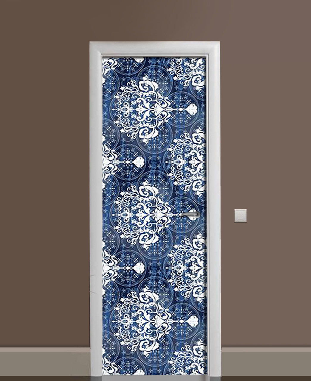 Наклейка 3D на двери Zatarga Сапфировый кристалл 650х2000 мм (1323455206)