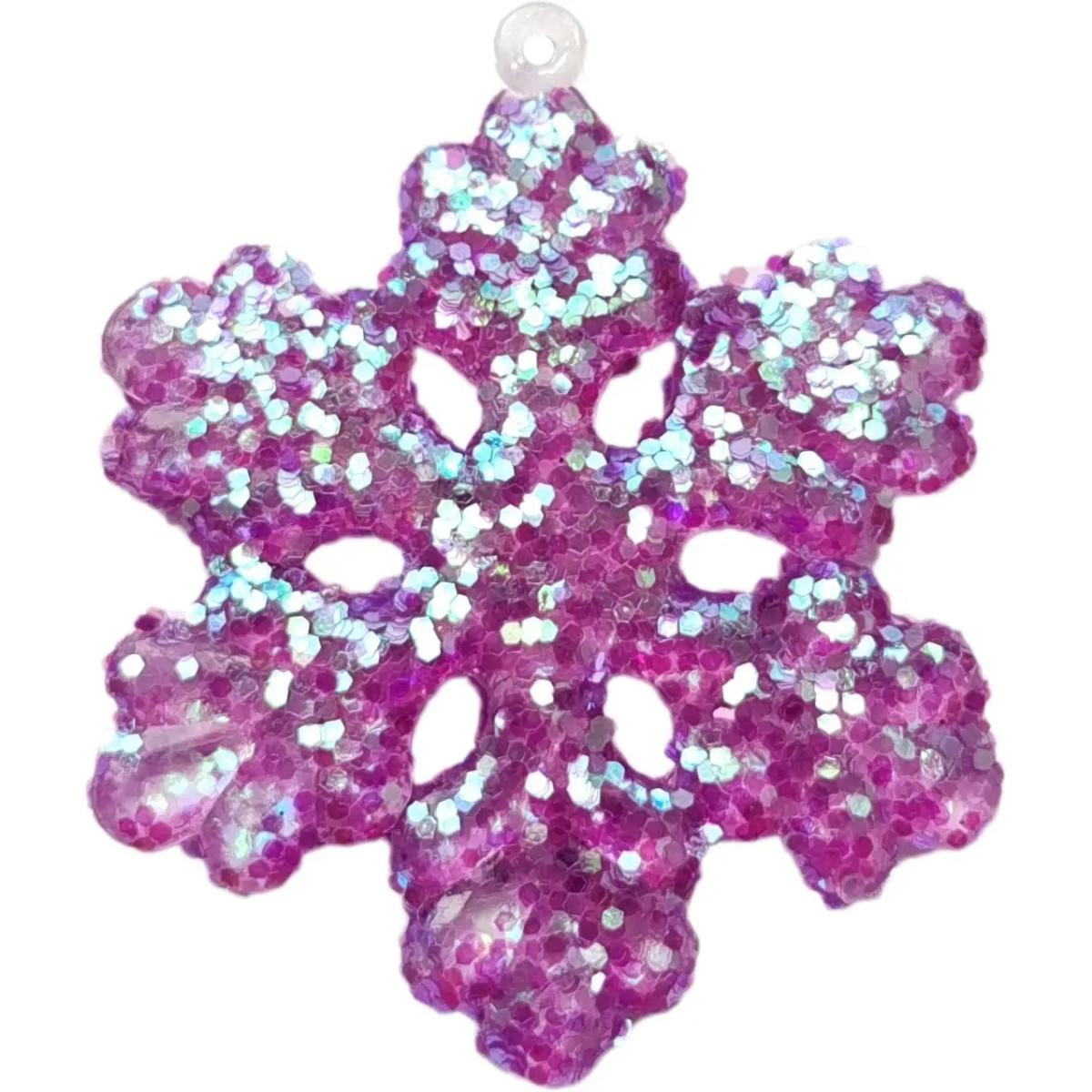 Снежинка для елки 5 см Теракотовый (TY-5-R-189)