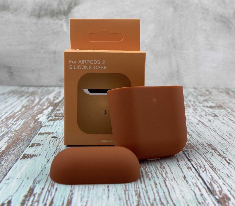 Силиконовый чехол для наушников AirPods 2 Brown