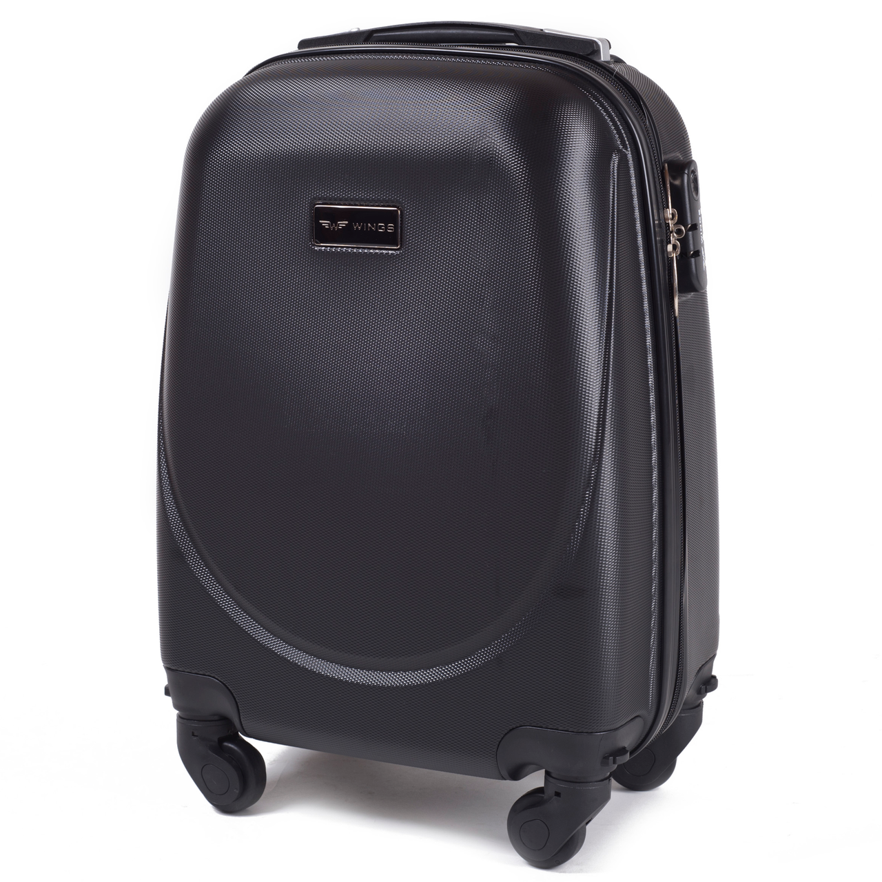 Чемодан Wings 310 мини 51х35х20 см ручная кладь на 4 колесах Черный