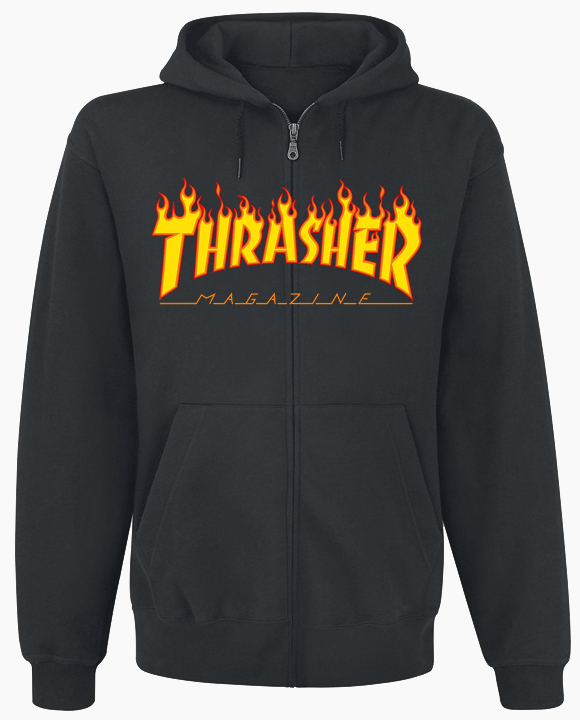 Толстовка с молнией "Thrasher" M Черный (13487)