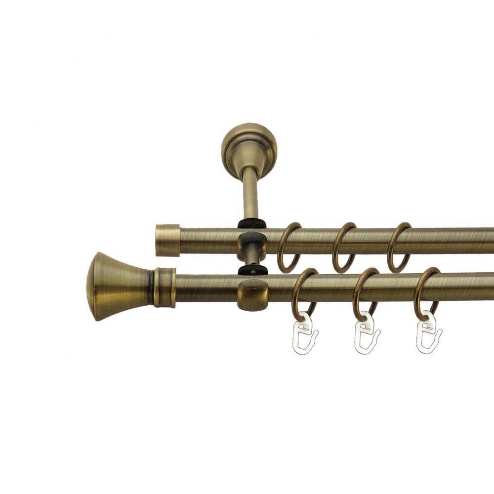 Карниз трубчатый двухрядный Orvit Люксор 16/16 мм 400 см Антик (009-2326)