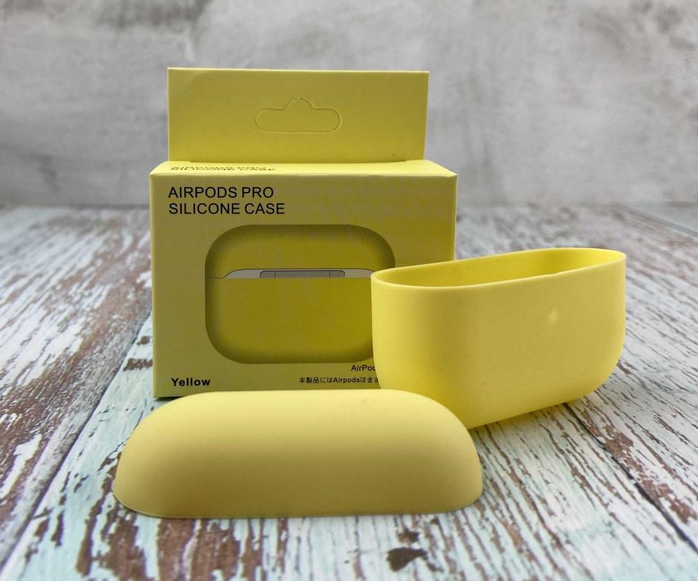 Силиконовый чехол для наушников AirPods Pro Yellow
