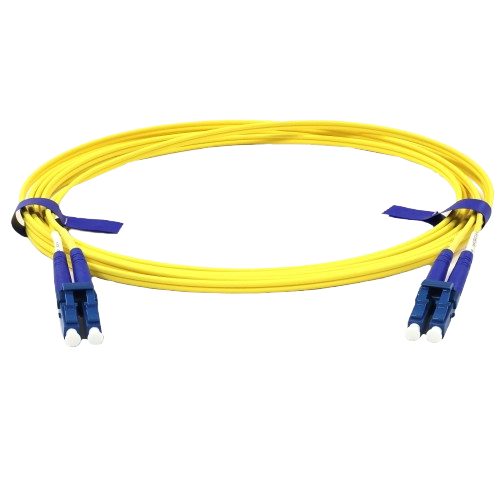 Патч-корд оптичний CMS LC/UPC-LC/UPC SM 2 м Duplex Slim LSZH оболонка Жовтий (33088482)